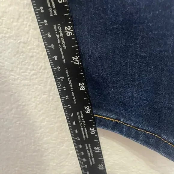 Levis 512 Mens Jeans Size 33 Skinny Leg Dark Wash Denim Blue Casual Wear 33x34